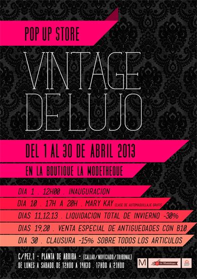 pop up store vintage de lujo