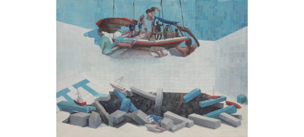 Salvavidas-en-mitad-de-una-catástrofe-Simón-Arrebola-Pintura-1000x450